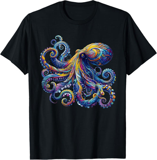 Colorful Octopus Squid Kraken Sea Animal T-Shirt