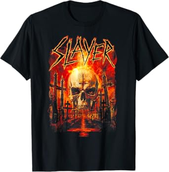 Slayer – Flaming Skull Graveyard T-Shirt