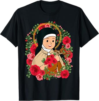 St Therese of Lisieux Kids Little Flower Rose Catholic Saint T-Shirt