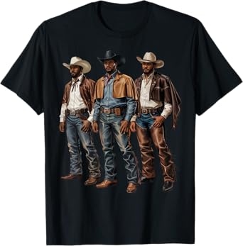 Black Cowboy Vibes Melanin Black History Texas Western Rodeo T-Shirt