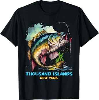 Thousand Islands New York Fishing Trip Fisher Gear Fish T-Shirt