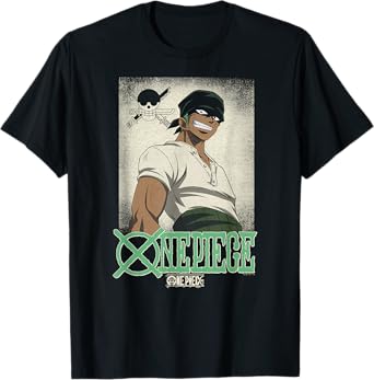 One Piece Anime Vintage Illustration Roronoa Zoro T-Shirt
