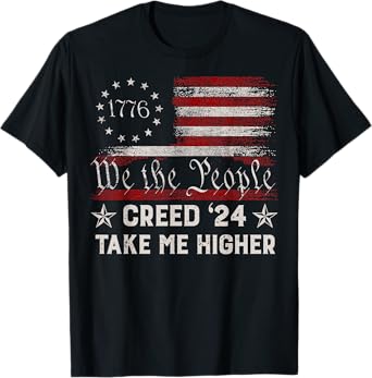 Creed 24' Take Me Higher American Flag T-Shirt