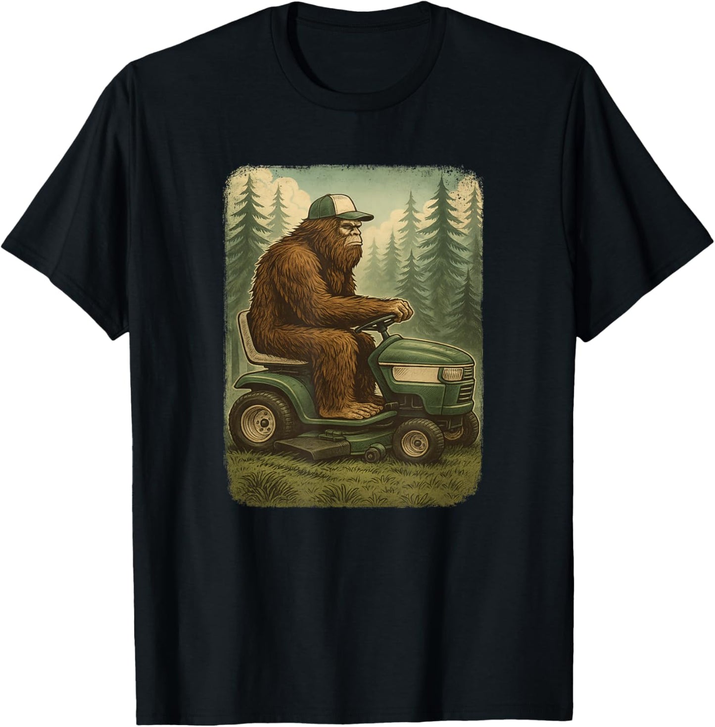 Dad Lawn Mowing Shirt Men Landscaper Lawn Mower Distressed T-Shirt