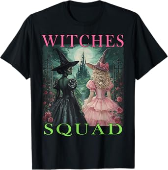 Witch Squad Halloween Witches Pink & Green Witchcraft Women T-Shirt