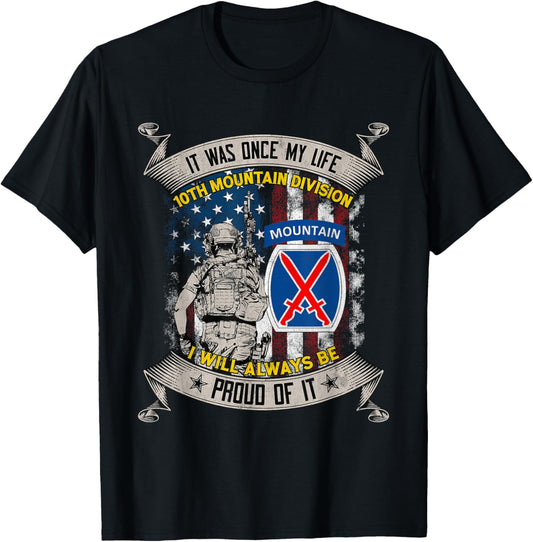 10th Mountain Division Veteran Fort Drum New York Gift Tee T-shirt