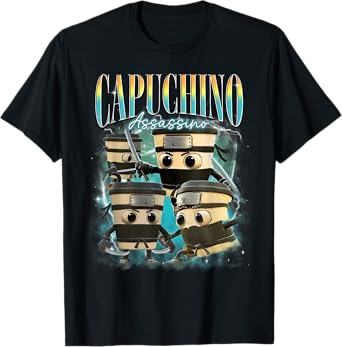 Ballerina Capuchino Assassino Funny Italian Brainrot Meme T-Shirt
