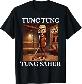 Tung Tung Tung Sahur Italian Brainrot Meme Funny T-Shirt