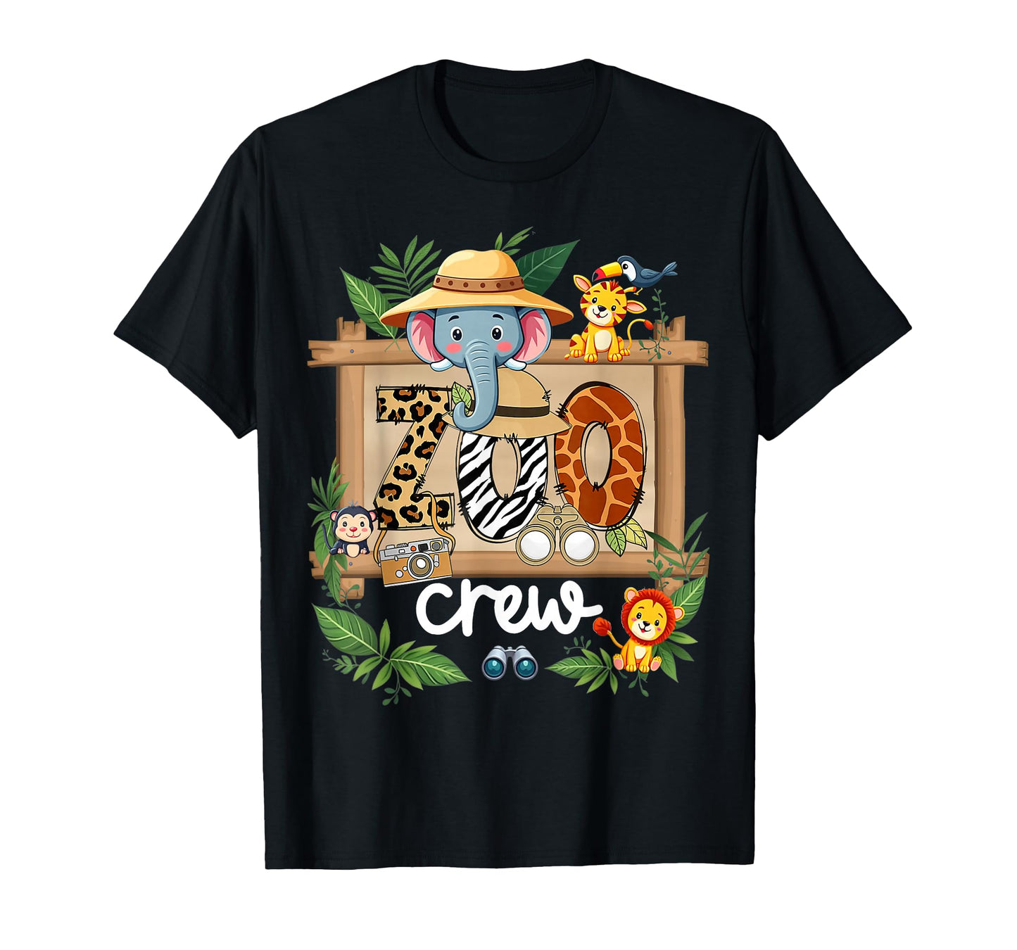 Zoo Crew Safari Wildlife Animal Zoo Keeper Matching Kids T-Shirt