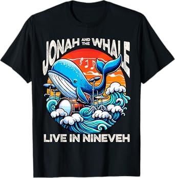 Jonah Whale Funny Rock Band Vintage Funny Christian for Men T-Shirt