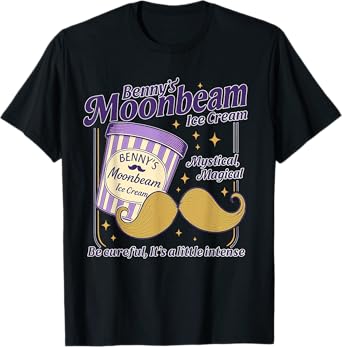 Vintage Moonbeam Ice Cream Truck Retro Double Scoop Popsicle T-Shirt
