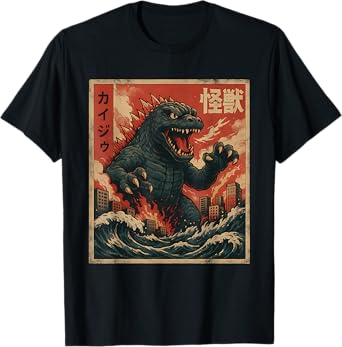 Kaiju Vintage Japanese Anime Art Retro Graphic T-Shirt