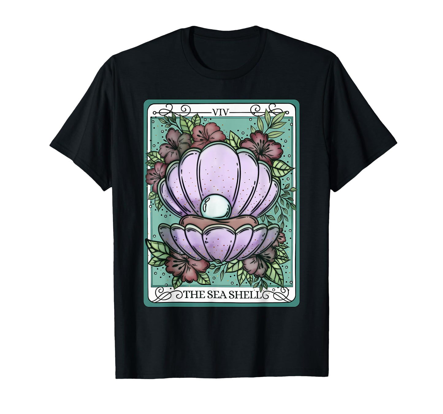 The Sea Shell Tarot Card Ocean Life Beach Women Kids Girls T-Shirt
