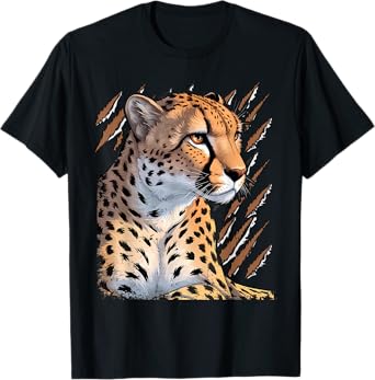 Leopard Cheetah Tiger Leopard Face Lion Cat T-Shirt