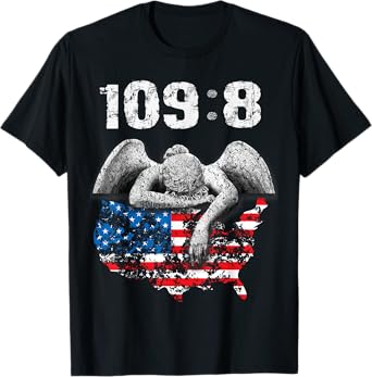 Psalm 109:8 KJV Bible Verse Tee Shirt NIV with Angel and USA