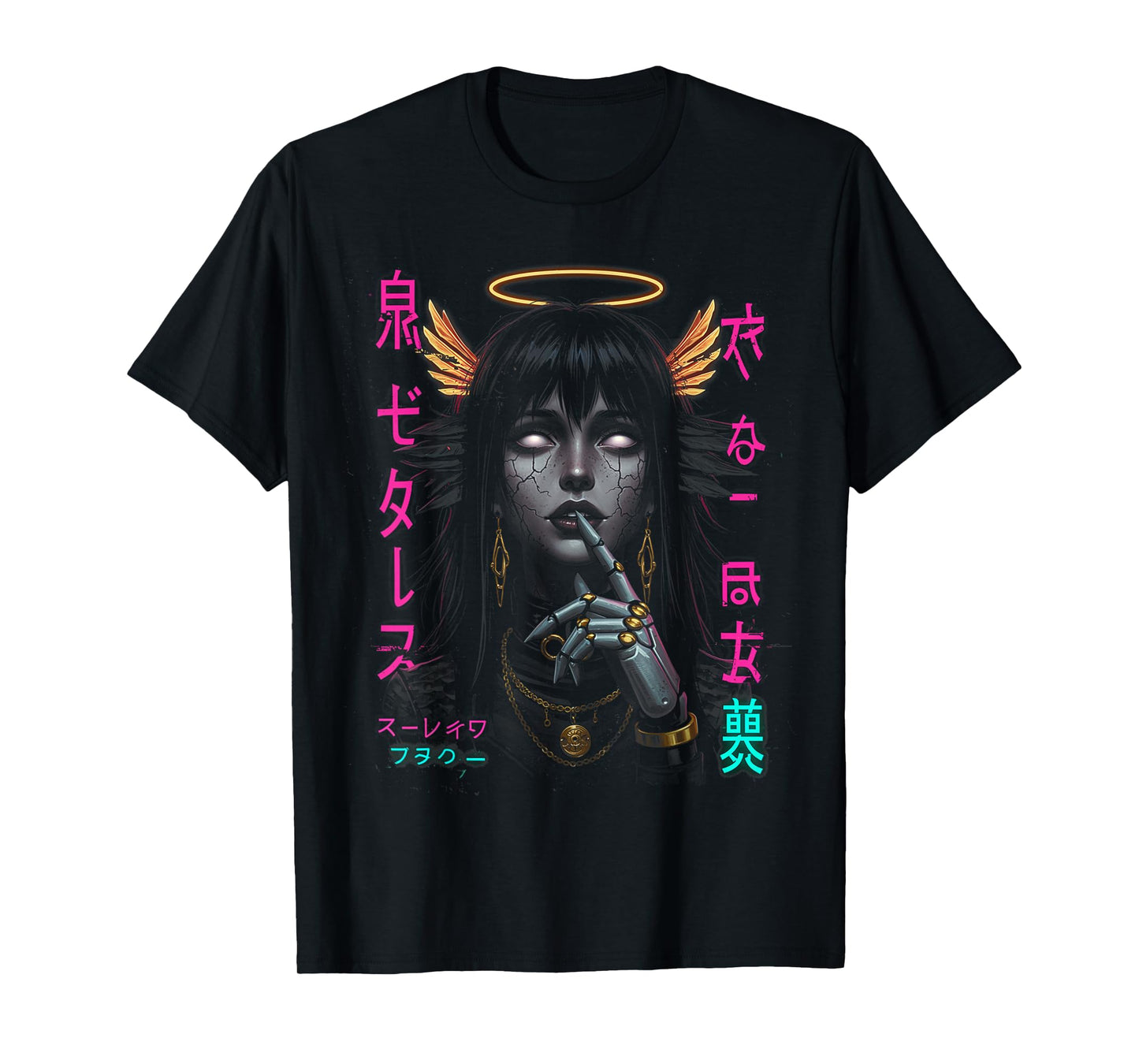 Japanese Aesthetic Streetwear Cyberpunk Anime Manga Techwear T-Shirt