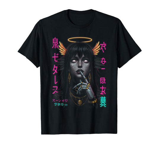 Japanese Aesthetic Streetwear Cyberpunk Anime Manga Techwear T-Shirt