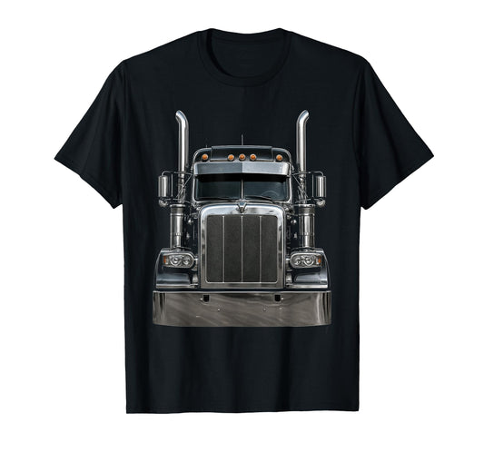 Semi Truck Driver Big Rig Trucker Highway Life Men Boys T-Shirt