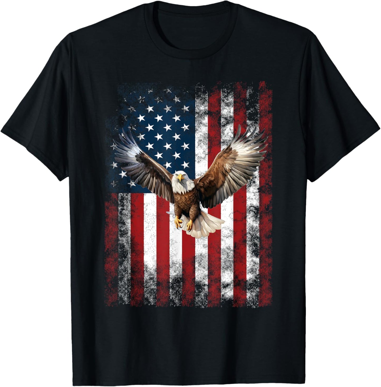 Patriotic Eagle 4th Of July USA American Flag T-Shirt