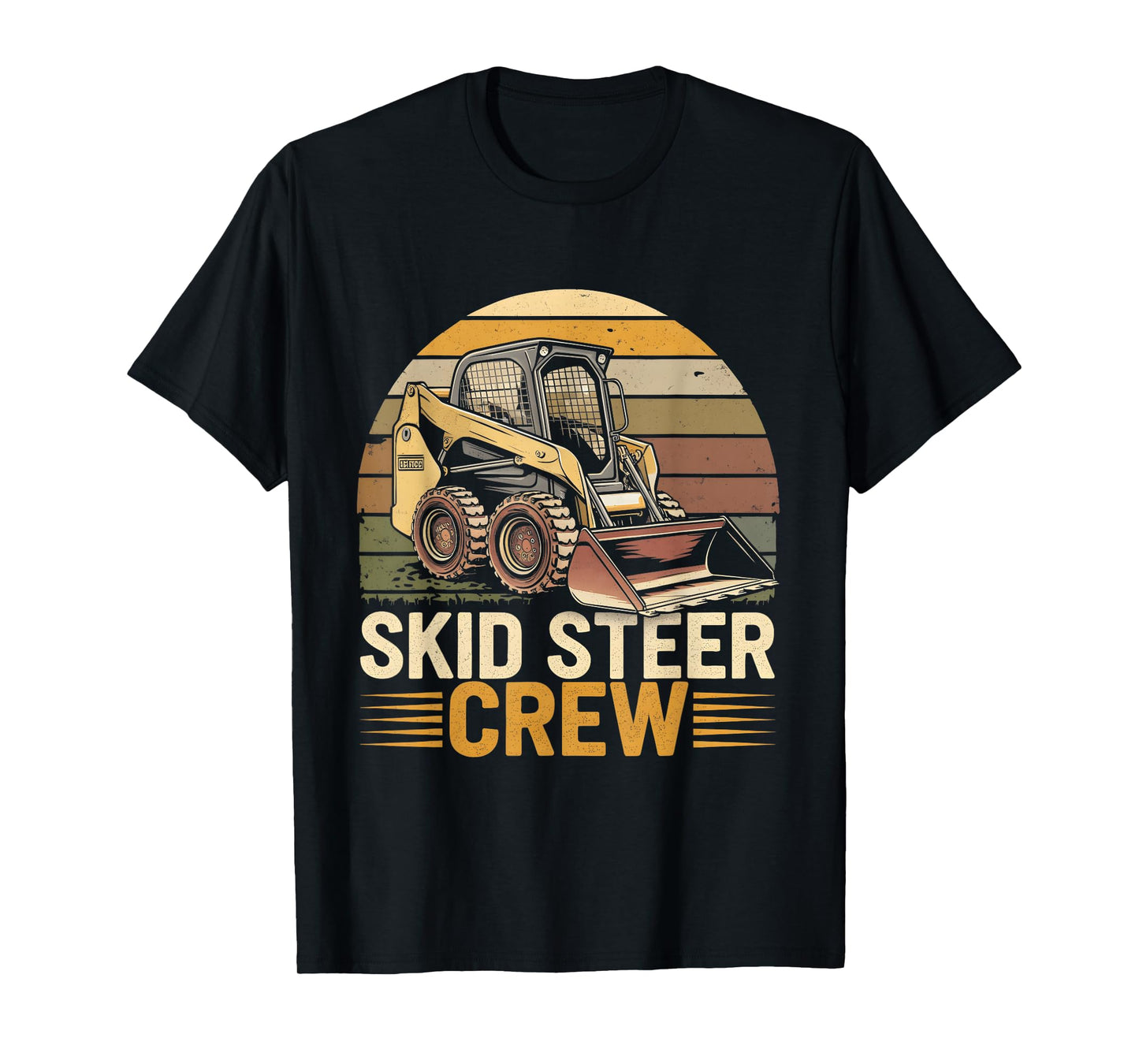 Retro Skid Steer Crew Vintage Heavy Equipment Operator T-Shirt