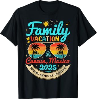 Vintage Family Vacation Cancun, Mexico 2025 Cancun Group T-Shirt