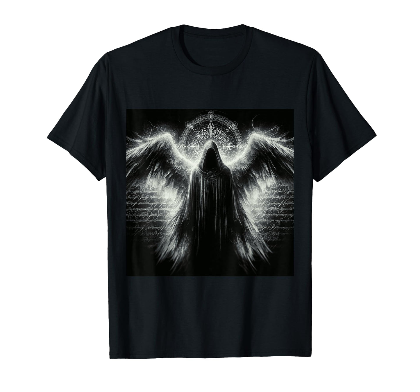 Archangel Azrael Religious Dark Fantasy Art Angelic Design T-Shirt