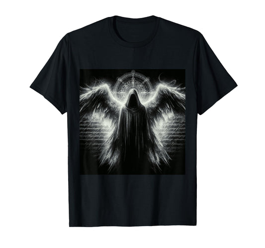 Archangel Azrael Religious Dark Fantasy Art Angelic Design T-Shirt
