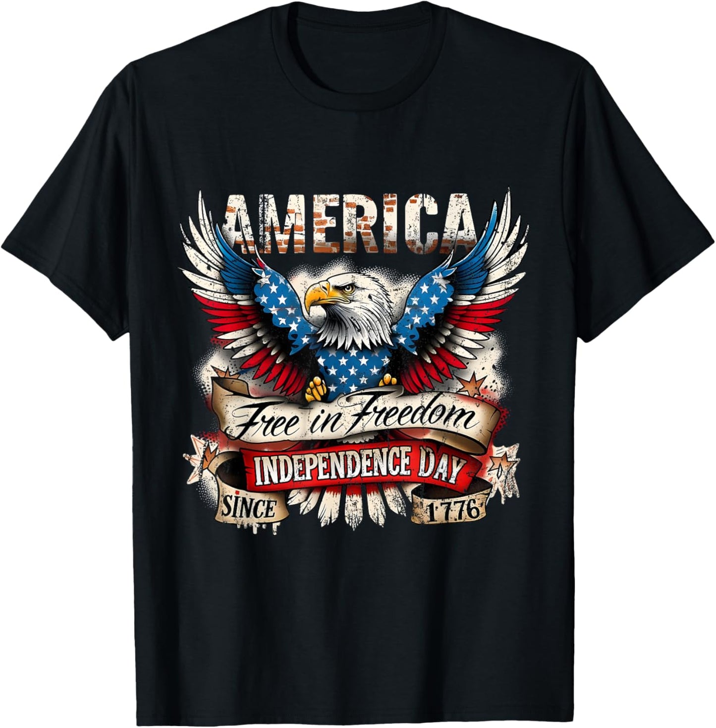 America Freedom Eagle Since 1776 Patriotic Design T-shirt