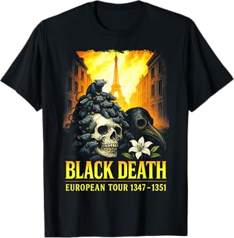 Black Death European Tour Paris Plague Rat Ren Faire History T-Shirt