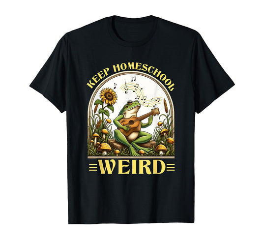 Funny Homeschool Teaching Keep Homeschool Weird Frog Kids T-Shirt