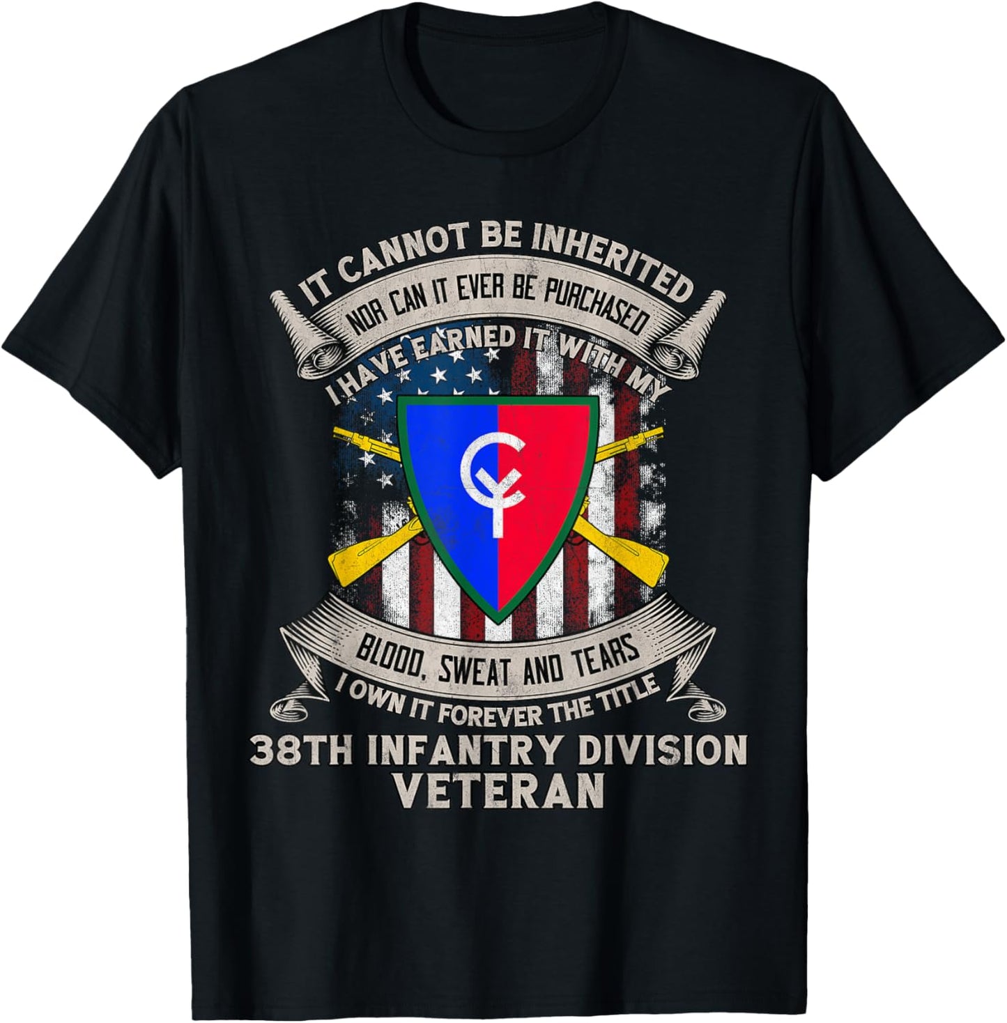 38th Infantry Division Veteran Indiana Vintage Gift Tee T-Shirt