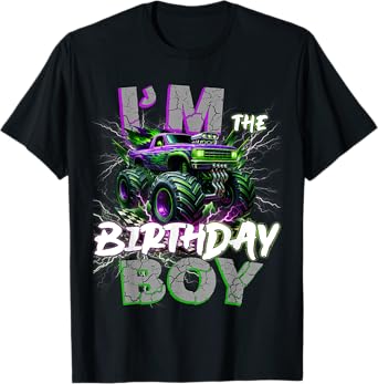 Im The Birthday Monster Truck Group Family Matching Party T-Shirt