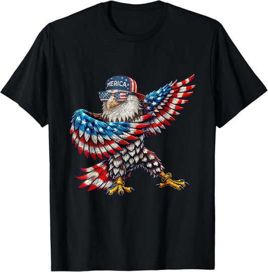 American Flag Bald Eagle Patriotic Eagle 4th Of July Usa T-shirt
