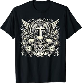 Memento Mori Catholic Traditional Latin Mass Skull T-Shirt