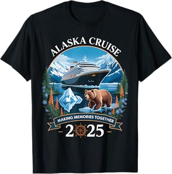 Cruisin Alaska 2025 Family Alaska Cruise Funny Vacation T-Shirt