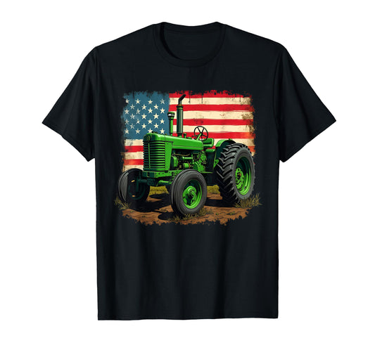 Agriculture Farm Tractor USA Flag tractor American farm USA T-Shirt