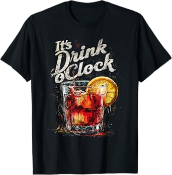 It’s Drink O’Clock Funny Drinking Time Beer & Cocktail Party T-Shirt
