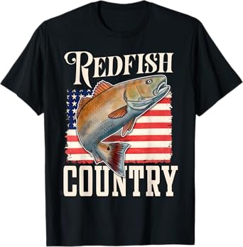Redfish Country Saltwater Red Drum Fishing T-Shirt
