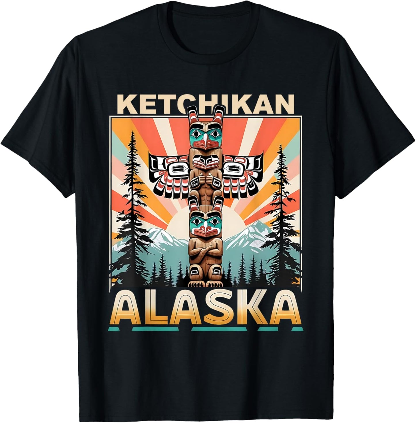 Ketchikan Alaska Native American Indian Totem Pole T-Shirt