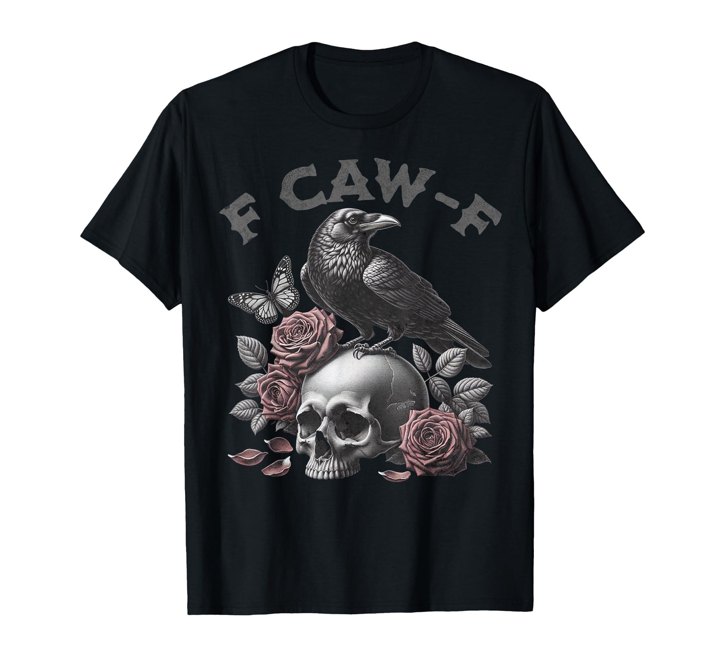 f-caw-f Crow Humorous Graphic T for Men Women T-Shirt