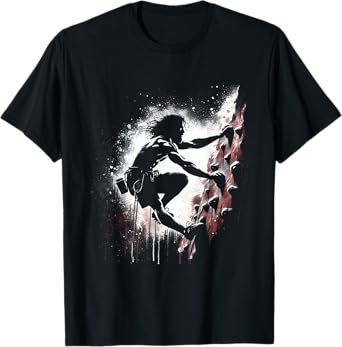 Jesus Rock Climbing - Funny Christian Religious Wall Climber T-Shirt