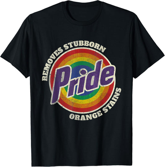 Remove Stubborn Orange Stains Pride Month LGBTQ Vintage T-Shirt