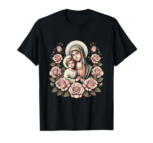 Our Lady of Good Blessed Mother Mary Christian Art T-Shirt