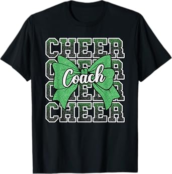 Green Funny Sport Loud Proud Cheer Coach Dad Father's Day T-Shirt