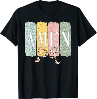 Easter Day Tee Amen Coquette Bow Jesus Easter T-Shirt