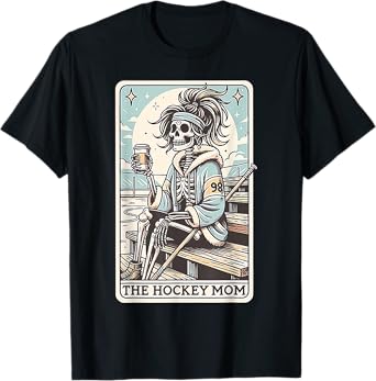 Hockey Mom Funny Skeleton Card T-Shirt