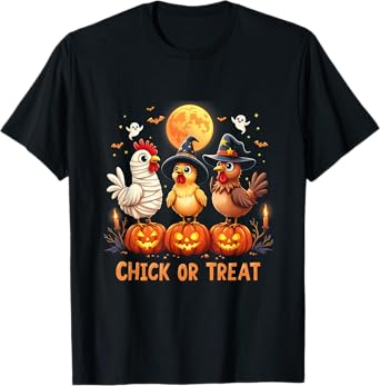 Halloween Chicken Chick Or Treat Funny Halloween Costume T-Shirt