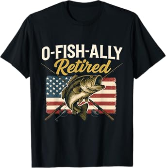Vintage Oh Fish Ally Retired Fisherman Fishing Retirement T-Shirt