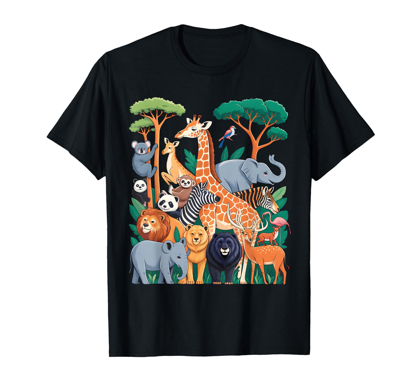 Wildlife Zoo Day Party Cute Pet Animal Lover Men Women Kids T-Shirt