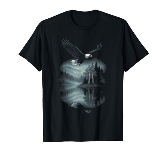 Eagle - Retro Wildlife Nature Scene Forest T-Shirt